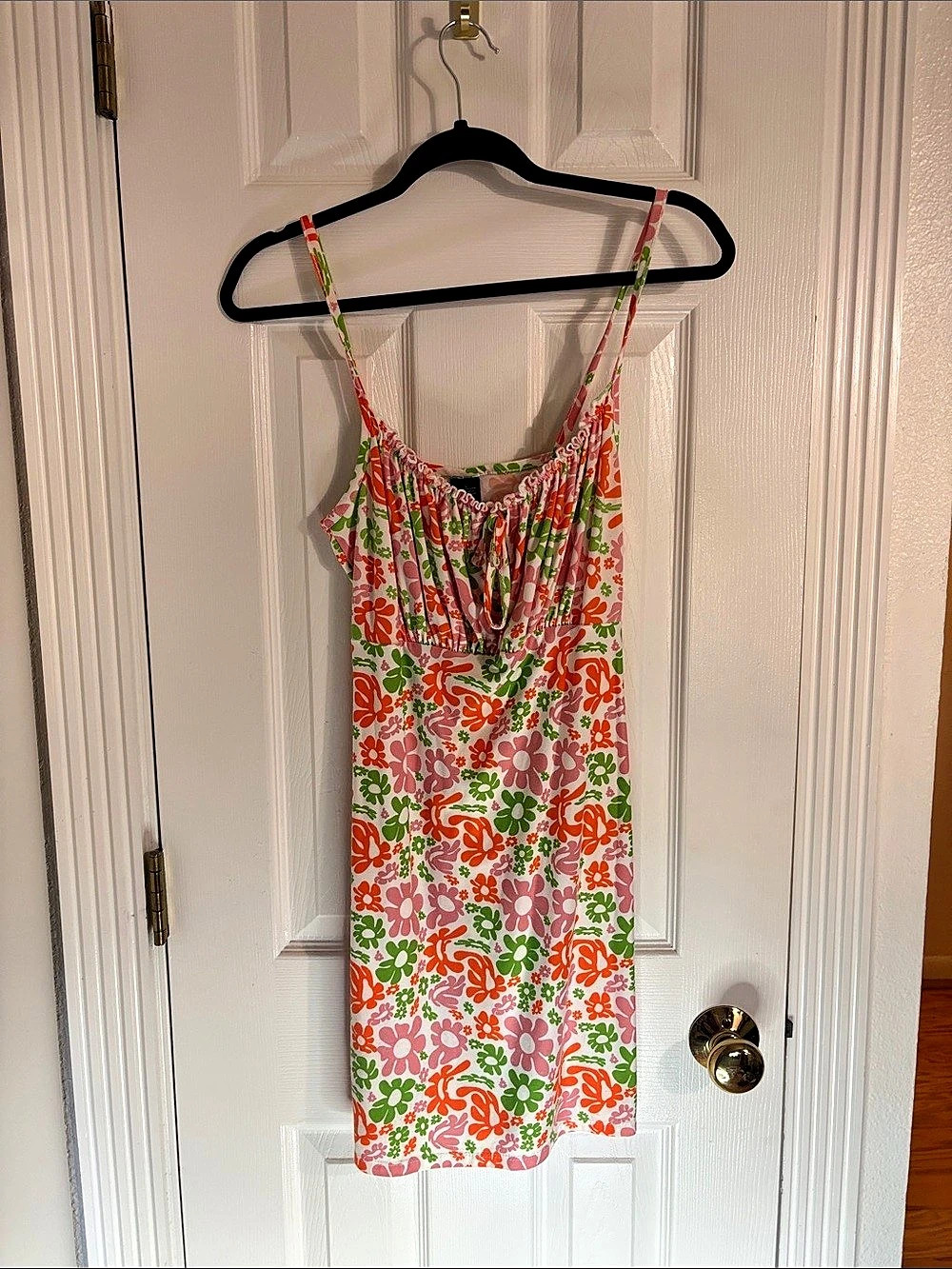 Floral Mini Dress in Pink & Orange Like New